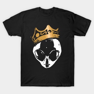 King Alien Gold Golden Crown Funny UFO Science Fiction Gift T-Shirt